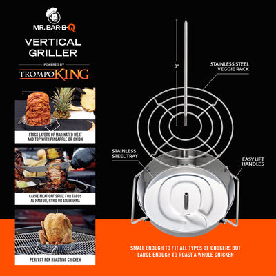Trompo King® Vertical Griller with Grate by Mr. Bar-B-Q®