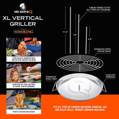 XL Trompo King® Vertical Griller with Grate by Mr. Bar-B-Q®